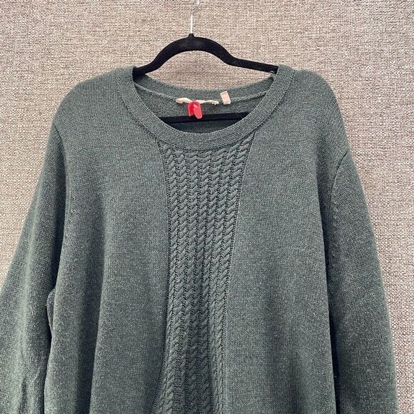 Soft Surroundings Sweater Womans 3xl Hunter Green Oversized Wool Soft Warm Cozy - Picture 15 of 16